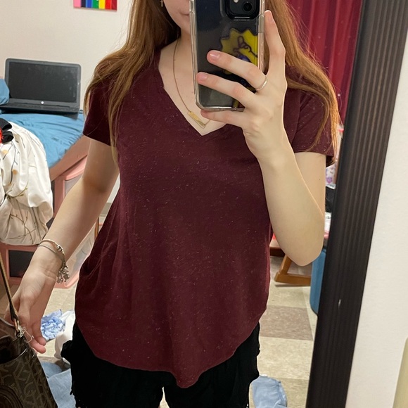 LaSenza Red Sparkly Tee Shirt - Picture 3 of 4